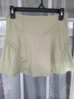 Love Tree Brand Womens Light Green Athletic Skort with Lace Trim